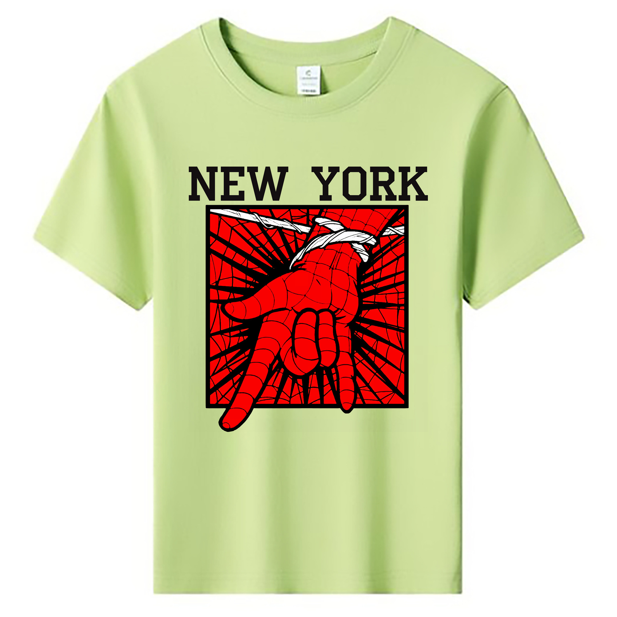 （画像用） Spider Man スパイダーマン 綿100％キッズTシャツ（フロントプリント）